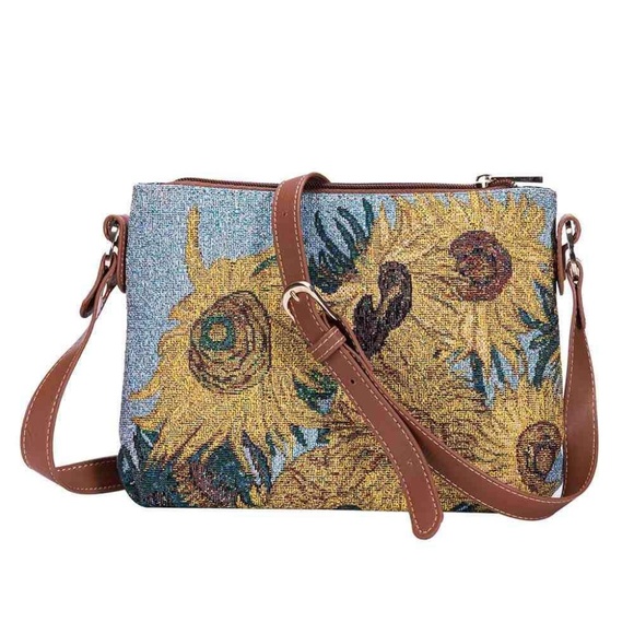 Small Bag by Signare Art of Tapestry Multi Color with Sunflowers - Picture 3 of 5